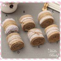 LOVESHOP 2M Wedding Lace Burlap Garland Hessian Ribbon Christmas Gifts Bottle Roll Rustic Decor