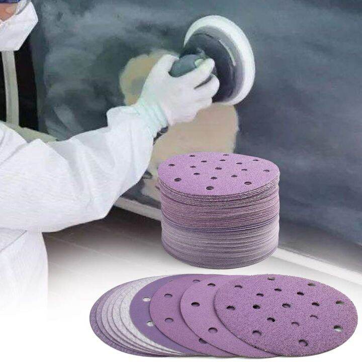 6 Inch 17 Hole Sanding Discs 602000 Grit Wet Dry Sandpaper Hook and