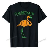 Flamingoween Flamingo Pumpkin Halloween Costume Bird Lover T-Shirt Cotton Male Top T-Shirts Funny Tops T Shirt Family Classic