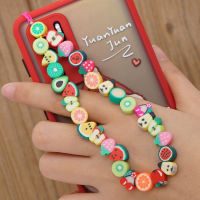 For 2021 Colorful Acrylic Bead Smile Mobile Phone Chain Cellphone Strap Anti-lost Lanyard For Women Summer Jewelry