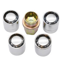 สำหรับ Toyota Honda Acura US M12x1.5 รถ Anti Theft เหล็กล็อคล้อ Lug Nuts ยาง Chrome Locking Nuts 4 + 1 ชุด-lihanrui