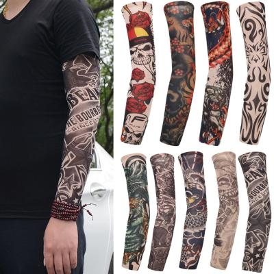 2Pcs Arm Sleeves For Men Women Seamless UV Sun Protection Cooling Tattoos Sleeves For Cycling Fishing Golf Sleeves