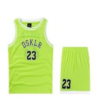 6 colors Kids Sport DSKLR 23 Basketball Jersey,polyester childrens wear Basketball suit,child sport Vest shorts Black Red White