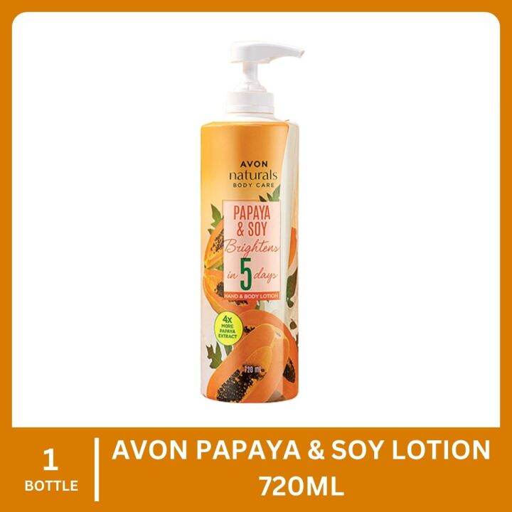 AVON Naturals Papaya & Soy milk Lotion 720ml ( 1 BOTTLE ) Lazada PH