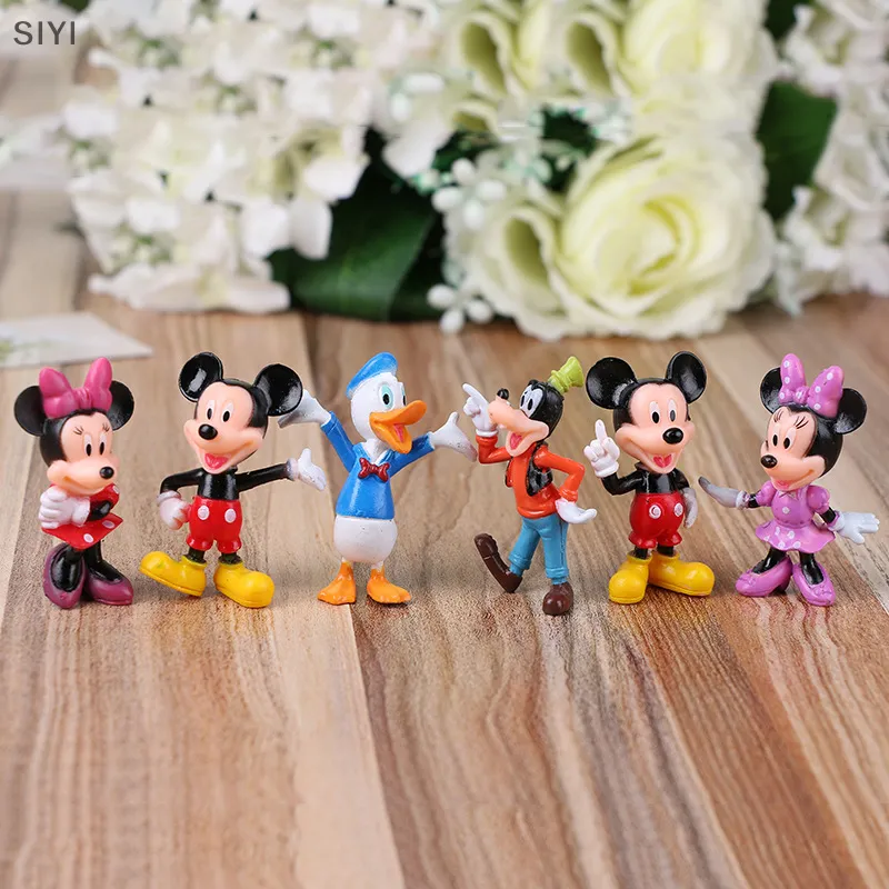 Disney Mickey Minnie Anime Figure 16CM Prom Dress Version PVC Decoration  Toy - AliExpress