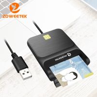 ZOWEETEK EMV USB เครื่องอ่านชิปสมาร์ทการ์ดสำหรับ DNI เครื่องอ่านการ์ดบัตร ID IC