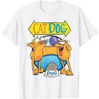 HOT ITEM!!Family Tee Couple Tee Catdog Classic Title Poster Graphic T-Shirt Summer Mens 100% Cotton Round Neck Short Sleeve T-Shirt