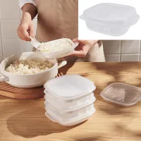 Fresh-keeping Box Frozen And Heated In Microwave Oven Vegetable Rice Separate Rice Sub Packaging Box Kitchen Organizer Container