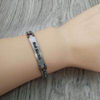 Mens bracelet เลสข้อมือสีเงิน​ สแตนเลส​ สตีล316L