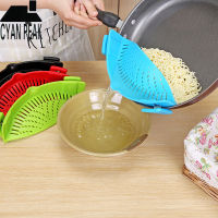 Silicone Pot Pan Bowl Funnel Strainer Kitchen Accessories Gadgets Washing Colander Kitchen Colander Rice Washer Home Tools