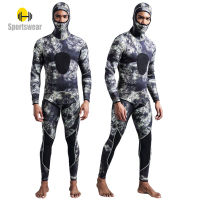 Sportswear Shop ชุดดำน้ำผู้ชาย ชุดว่ายน้ำผช แขนยาวขายาว wetsuit 3MM thickened warm and wear-resistant neoprene diving suit diving split suit