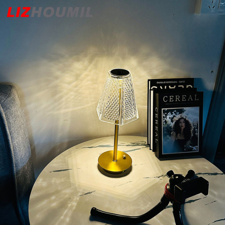 lizhoumil-ไฟกลางคืนการป้องกันดวงตาจากไฟแอลอีดีไร้สายโคมไฟ-usb-ชาร์จได้โต๊ะคริสตัลสำหรับตกแต่งห้องอาหารบาร์ของโรงแรมห้องนอน