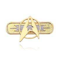 Cosplay Badge Star Badges reks Captain Pike Voyager Communicator The Next Generation Metal Badges Pin&amp;Rank Pip/Pips Fashion Brooches Pins