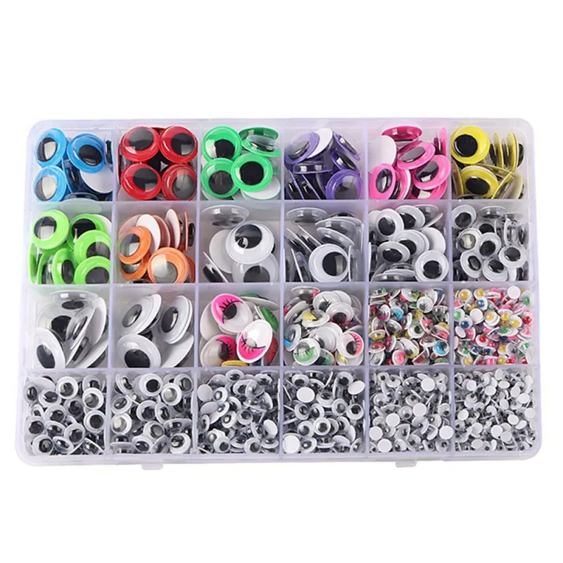 Self-Adhesive Googly Eyes 4mm-25mm DIY Toy Making Small Eye Stickers Black  White Movable Eyes