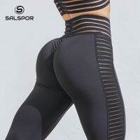 【CC】 SALSPOR Push Up Leggings Waist Mesh Sliming Breathable Gym Female Leggins