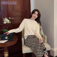 Molisa Fashion กระโปรง กระโปรงยีนส์ กระโปรงทรงเอ สไตล์ ทันสมัย เท่ ทันสมัย WWY23A09GW 42Z231017