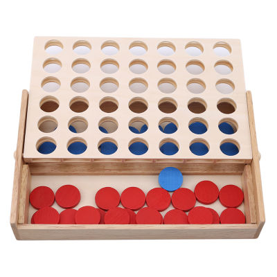 Line Up 4 Classic Family Board Four In A Row Wooden Bingo Game Toy Fun Educational Toy For Kids Children Gifts Kids Toys