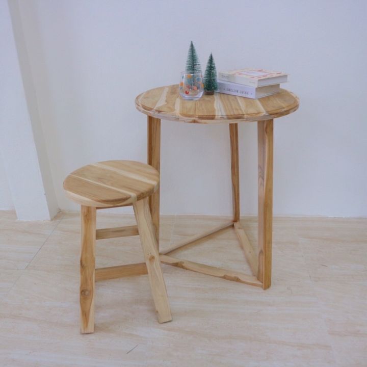 โต๊ะ-โต๊ะกลม-โต๊ะมินิมอล-โต๊ะไม้-โต๊ะไม้สัก-โต๊ะสไตล์มินิมอล