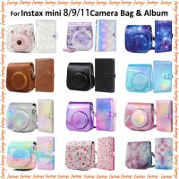 【สําหรับ Mini 11/9/8/8+ กระเป๋าเคสกล้อง + อัลบั้มกระเป๋า 96 ช่อง สําหรับกล้อง Fujifilm Instax Mini 8/9/11