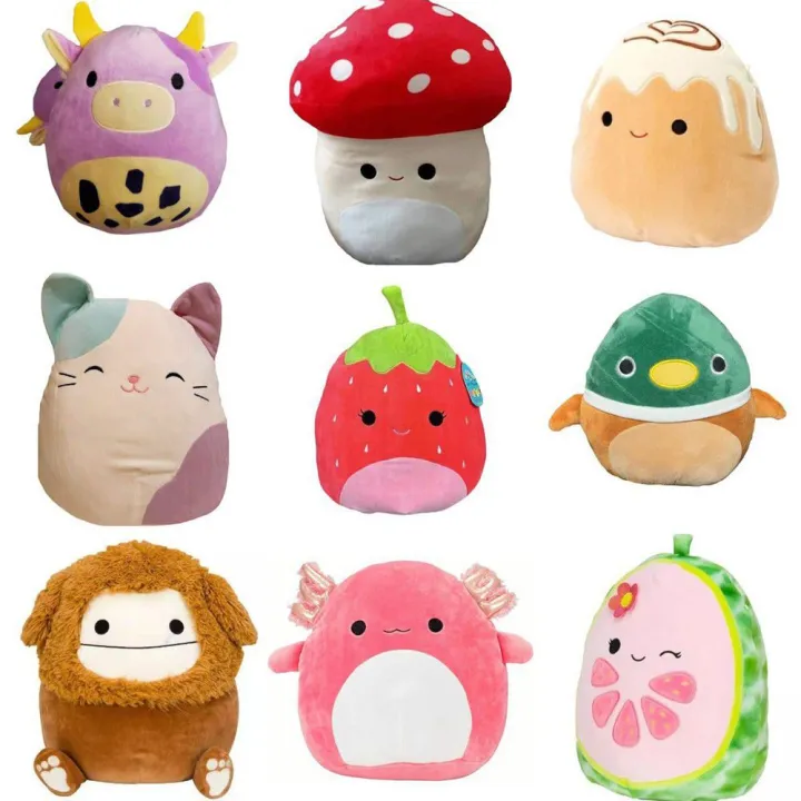 25cm Kawaii Squishmallow Pillow Baby Plush Toys Cute Frog Cows Owl 