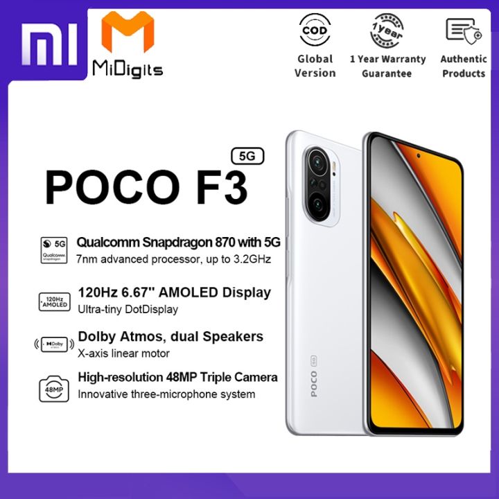 Midigits Xiaomi Poco F3 5g【8gb Ram 256gb Rom】5g Pocophone Smartphone 4520 Mah Snapdragon 870 4406