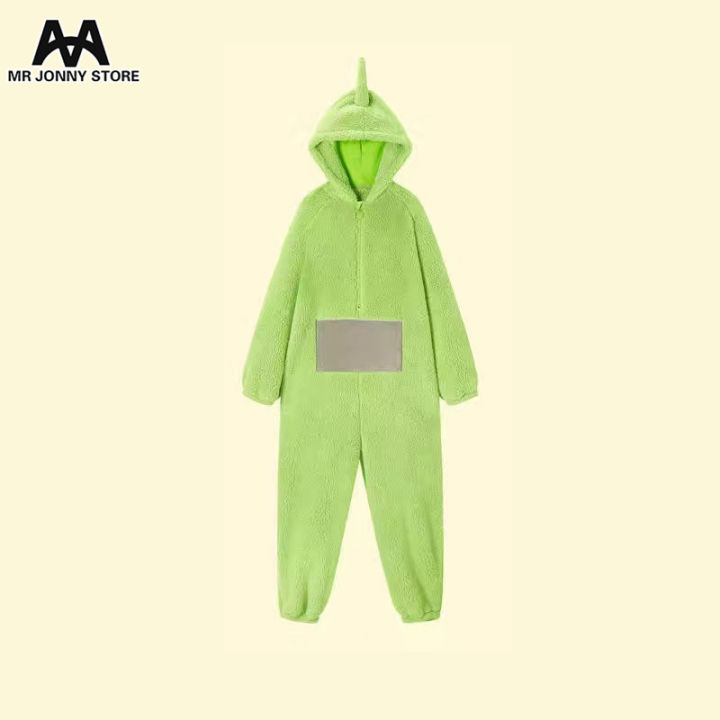 top-mj-cartoon-teletubbies-winter-style-thickened-coral-fleece-one-piece-pajamas-home-service-couples-men-and-women