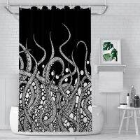 Tentacles Shower Curtains Cthulhu Mythos Waterproof Fabric FunnyBathroom Decor with Hooks Home Accessories