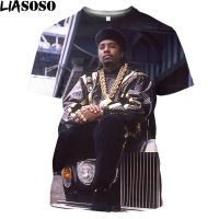 LIASOSO Eric B &amp; Rakim T เสื้อ 3D พิมพ์ Hip Hop Causal Music Group Streetwear ผู้ชายผู้หญิง Tops Tees กลุ่มเพลง Harajuku เสื้อ