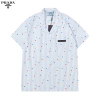 Pradx เสื้อเชิ้ตแขนสั้น พิมพ์ลายจุด ลายทาง เป็นมิตรกับผิว แฟชั่นฤดูร้อน สําหรับผู้หญิง