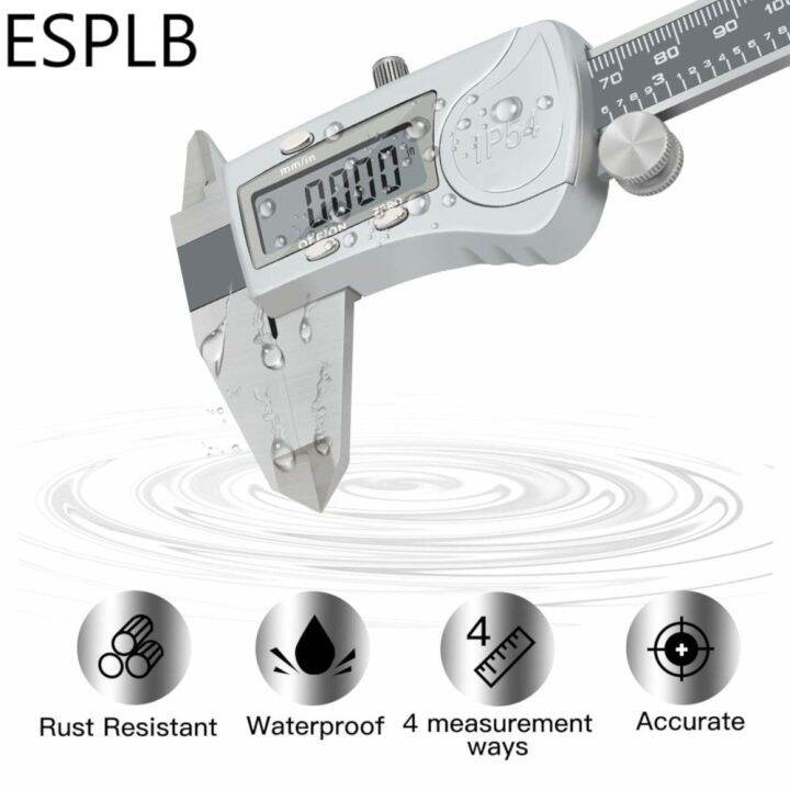 esplb-กันน้ำ-vernier-scale-ip54ความแม่นยำดิจิตอลอิเล็กทรอนิกส์สูง6นิ้ว150มม-เครื่องมือวัดคาลิปเปอร์เหล็กสแตนเลส