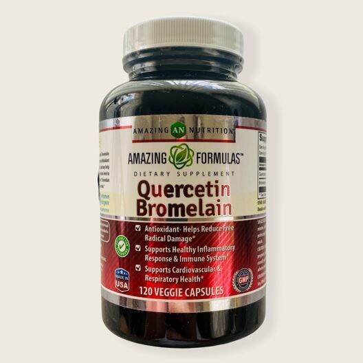 Amazing Formulas Natural Dietary Supplement Quercetin Bromelain, 800mg