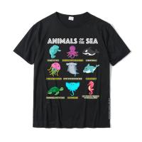 Animals Of The World Sea Creatures Funny Ocean Humor Meme T-Shirt Funny Cotton Men Tops T Shirt Hip Hop Plain Top T-Shirts