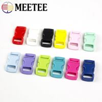 50/100Pcs Meetee 10mm Colors Plastic Side Release Buckles for Paracord Bracelet Pet Collar Safety Adjustment Buckle Accessories