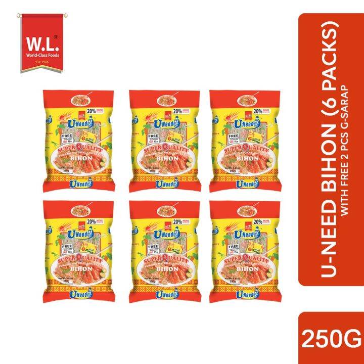 WL FOODS U-NEED BIHON Super Quality Bihon 250g x 6's | Lazada PH