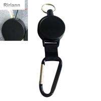 พลาสติก ABS RIRIANN พร้อมรีลหดตัวซองใส่บัตรขยายสายรัดไนลอนพวงกุญแจ Carabiner ความตึงที่ยืดหยุ่นสูงถึง60ซม.