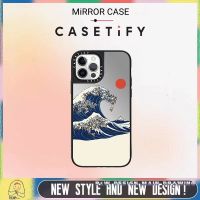 Fashion Wave Sunset Mirror CASETiFY Phone Case Compatible for iPhone14/13/12/11/Pro/Max iPhone Case Shockproof Acrylic Hard Back Protective Cover