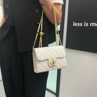 ┇▨﹊ Flowing gold flower garden small square bag womens summer and autumn texture all-match fashion small fragrant style rhombic chain single shoulder Messenger small bag