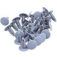 30 Pieces Plastic fastening screws Gray Flange Fender Bumpers Clips For 6mm x 6.7mm Hole