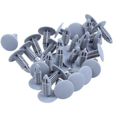 30 Pieces Plastic fastening screws Gray Flange Fender Bumpers Clips For 6mm x 6.7mm Hole