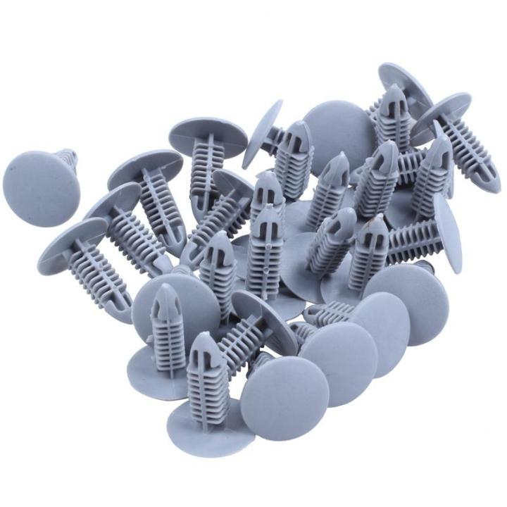 30-pieces-plastic-fastening-screws-gray-flange-fender-bumpers-clips-for-6mm-x-6-7mm-hole