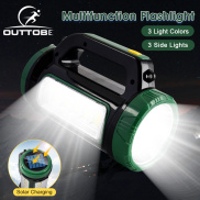 Outtobe Solar LED Flashlight Multifunctional Outdoor Torchlight