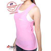 เสื้อกล้ามรัดกล้ามเนื้อ หญิง FITSUITS ORIGINAL FF-S004-15 สีชมพู เสื้อรัดกล้ามเนื้อ ชุดกีฬา วิ่ง โยคะ ฟิตเนส