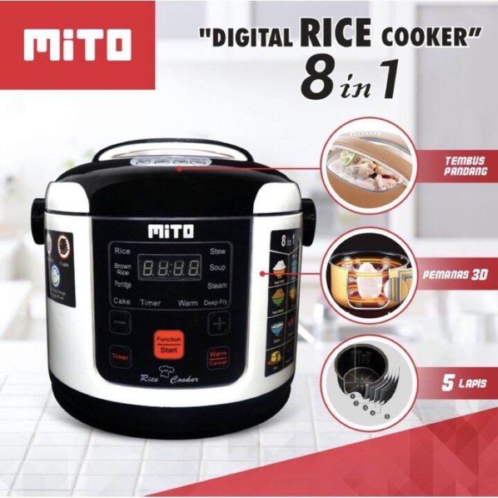 MITO R1 Digital Rice Cooker 8in1 (Kapasitas 1 Lt) Lazada Indonesia