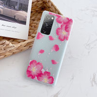 OKTOPEVER โล่งอกดอกไม้ Matte สำหรับ Samsung Galaxy S21 S10 Plus หมายเหตุ20 S20 Ultra A72 A52 A42 A12 Samsung A02S M51 A20 A30 A50 A70 A51 A71 A21S A31 A41เคสโทรศัพท์