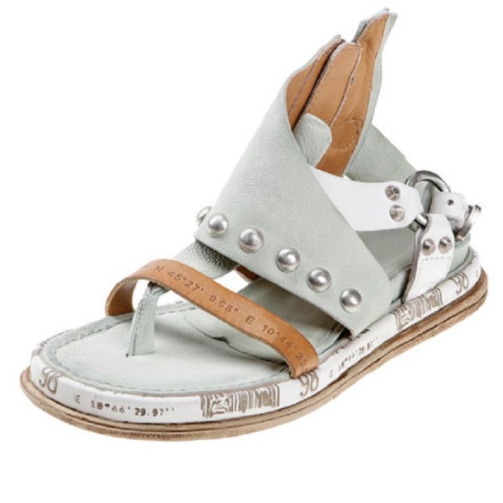 ขายดีที่สุด-ioztt2023-new-women-39-s-sandals-soft-bottom-colorblock-rivet-flip-flops-fashion-mouth-flat-roman-shoes-2023