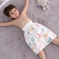 【CC】 Washable Kids Skirt Floral Print Waist Diaper for and Boys Size M/L 0-8Years Baby Training Soft Cotton