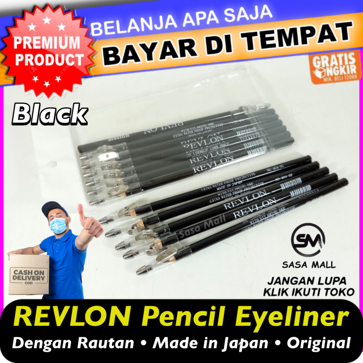 [COD] Revlon Eyeliner Pencil Pensil + Rautan atau Serutan Dengan