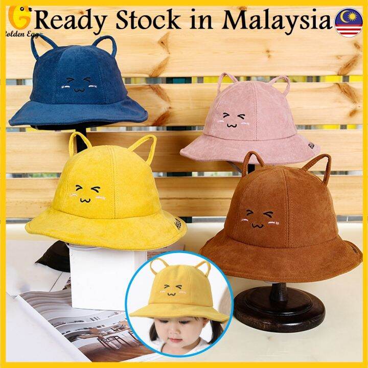GEC Hello Cute Girl Hat Boy Hat Bucket Hat Fashion Cap Warm Hat Fisher
