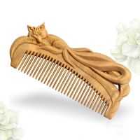 【CC】 1PC Hand-carved Sandalwood Comb for Hair Massage Combs Styling Tools