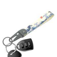 Key Lanyard Wrist Keychain Lanyard with Sea Pattern Key Lanyard for Women and Men Wristlet Strap for Car Keys Key Wristlet for Wallet Camara Keys suitable